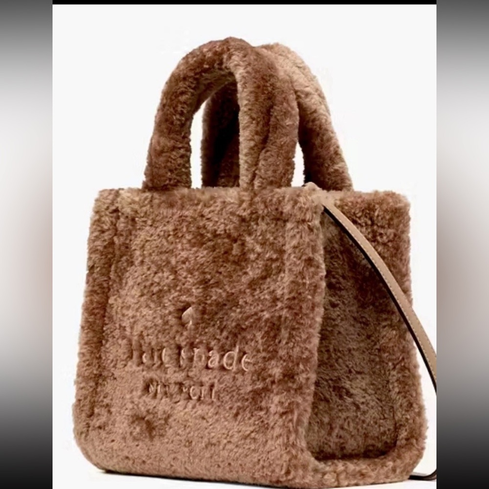 Kate Spade Brown Faux Fur Tote